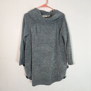 Soft Surroundings Pale Green Chenille Funnel Neck Pullover Sweater Size Small